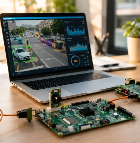 AI hardware development - circuit board and processors